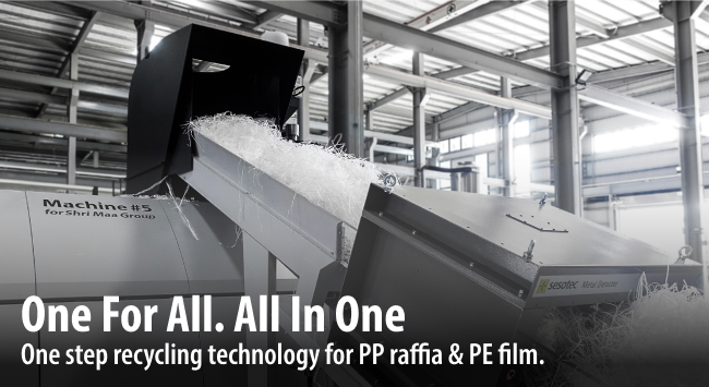 PP raffia PP film recycling machine 
